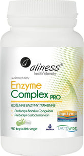 Plantaardige spijsverteringsenzymen Enzymcomplex per 90 ALINESS vegetarische capsules